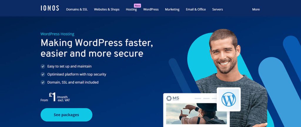 1&1 ionos WordPress Hosting - Making WP faster, Easier and more Secure Best WordPress Hosting of 2022 (Depth Review) - thebrittech.com