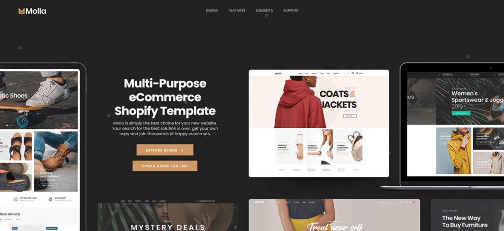 Molla - Multipurpose Responsive Shopify Theme - RTL support by ThemeForest - 10 Best Shopify Themes for 2022 [Top Theme review] -