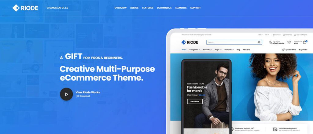 Riode Multi-Purpose WooCommerce Theme by ThemeForest Top E-Commerce WordPress Themes  2022