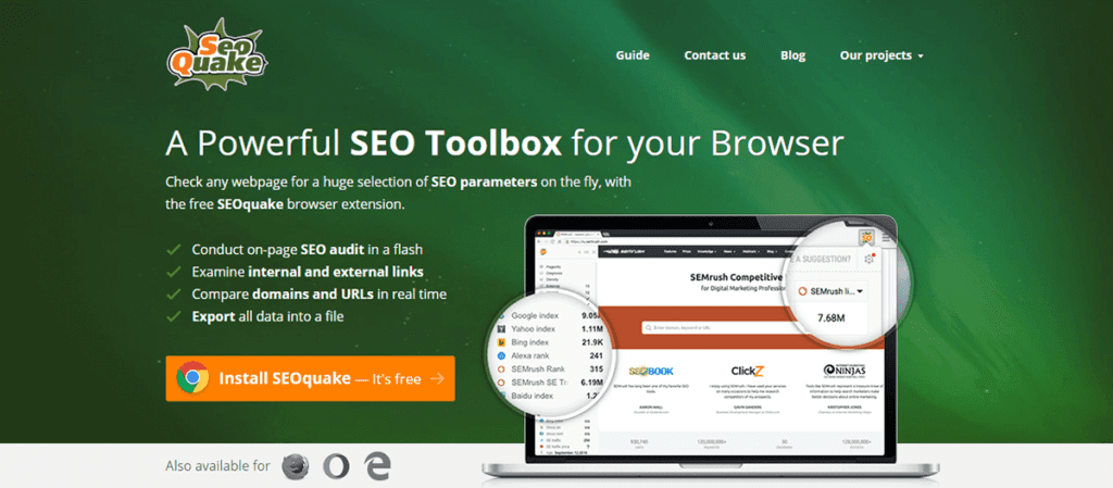 SEOquake - Powerful SEO Toolbox for Best Web Browser- Top 15 Best SEO Tools to drive Traffic, Clicks & Sales in 2022 thebrittech.com
