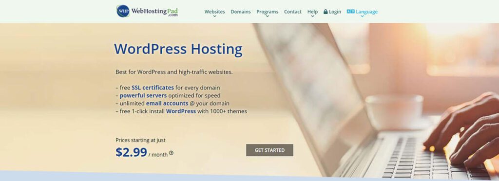 WebhostingPad - Best for WordPress and high-traffic websites 1 - Best WordPress Hosting of 2022 (Depth Review) thebrittech.com