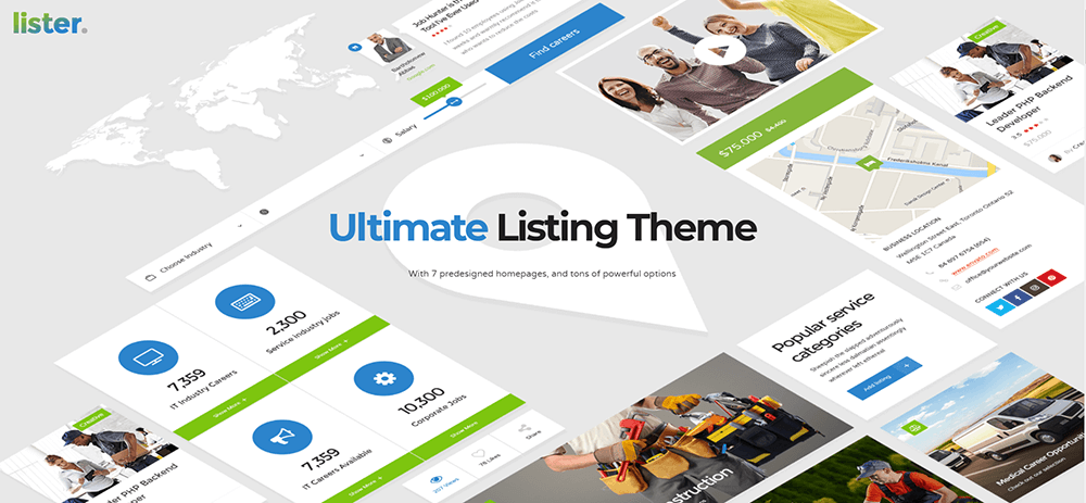 Lister - Business Directory & Listing Theme theeforest envato Best WordPress Directory Listing Themes in 2022 Make Money Online Easily