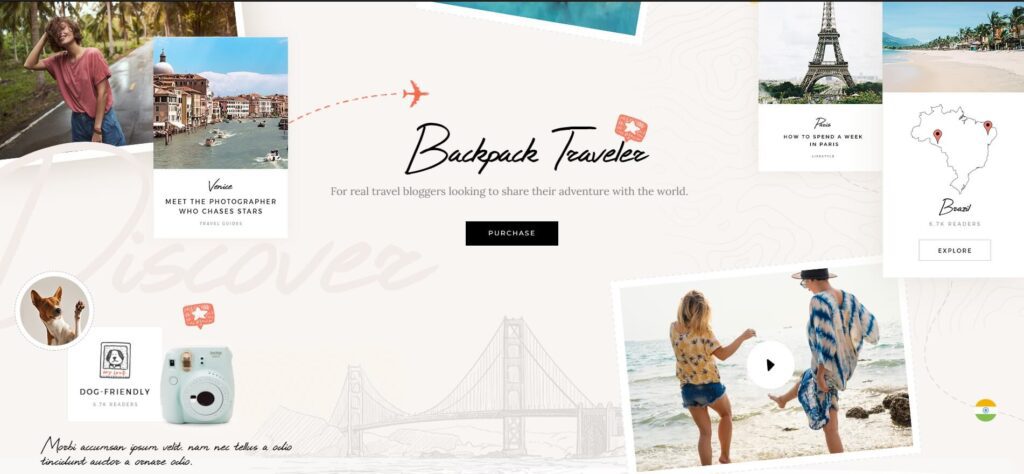 Backpack Traveler - Modern Blog