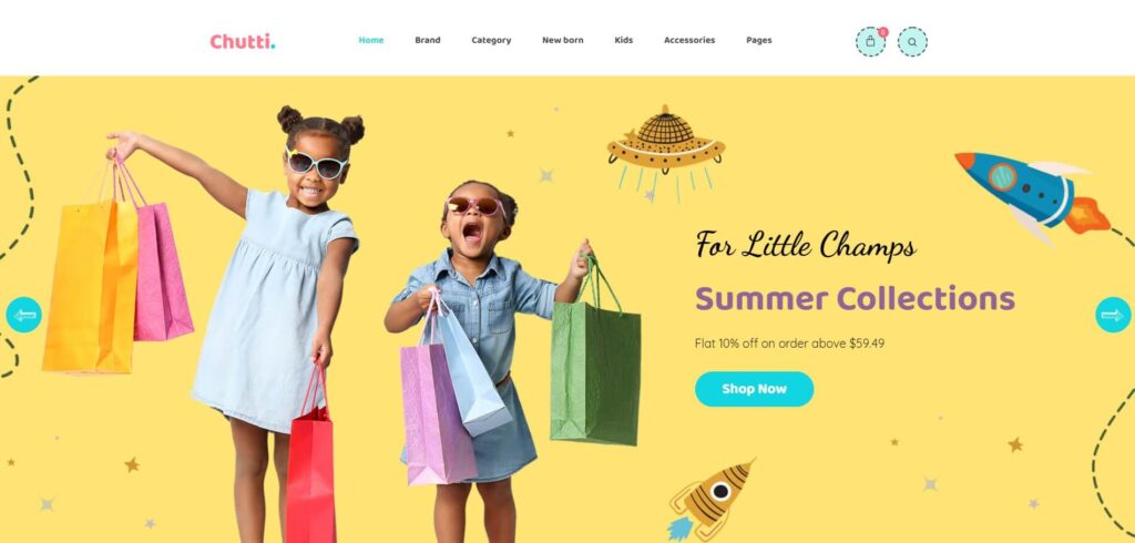 Chutti - Kids, Baby shop Shopify Theme - Make Money Online